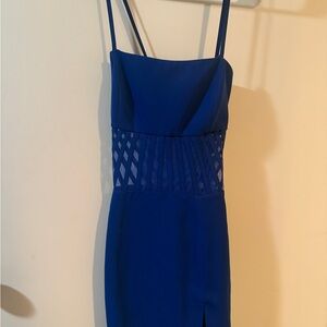 Elegant Blue Sleeveless Dress